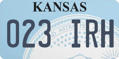 KS license plate 023IRH