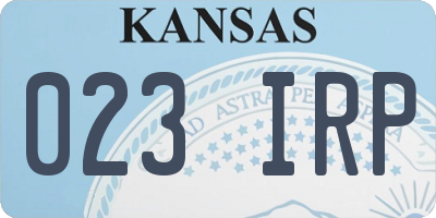 KS license plate 023IRP