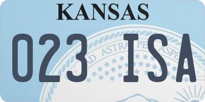 KS license plate 023ISA