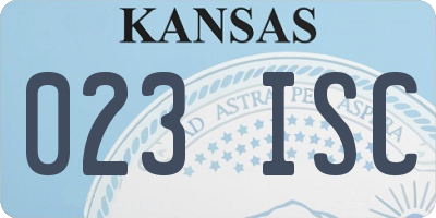 KS license plate 023ISC