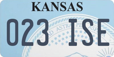 KS license plate 023ISE