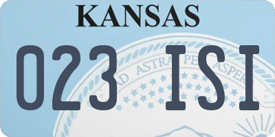 KS license plate 023ISI