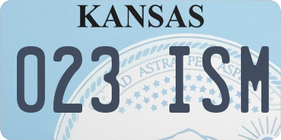 KS license plate 023ISM