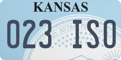 KS license plate 023ISO