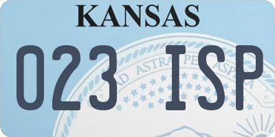 KS license plate 023ISP