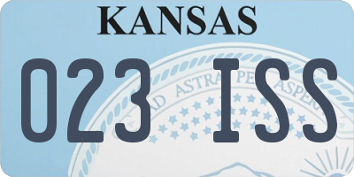 KS license plate 023ISS