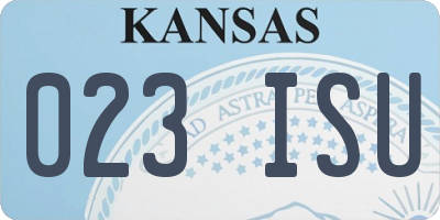 KS license plate 023ISU