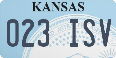 KS license plate 023ISV