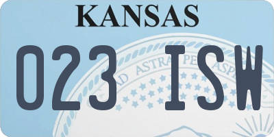 KS license plate 023ISW
