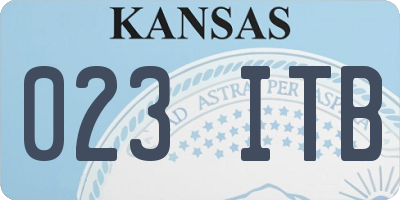 KS license plate 023ITB