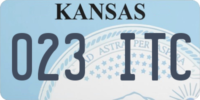 KS license plate 023ITC
