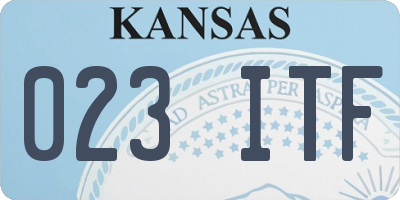 KS license plate 023ITF