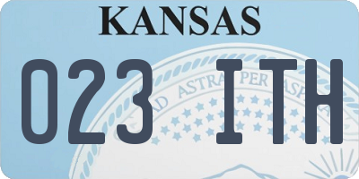 KS license plate 023ITH