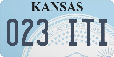KS license plate 023ITI