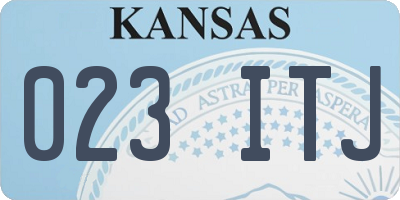 KS license plate 023ITJ