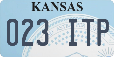 KS license plate 023ITP