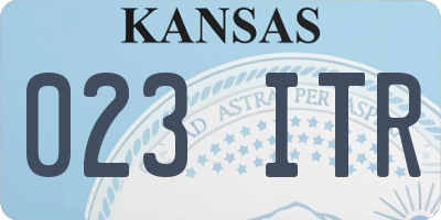 KS license plate 023ITR