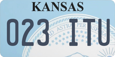 KS license plate 023ITU