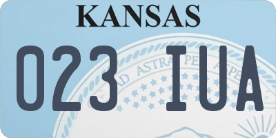 KS license plate 023IUA
