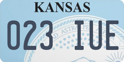 KS license plate 023IUE