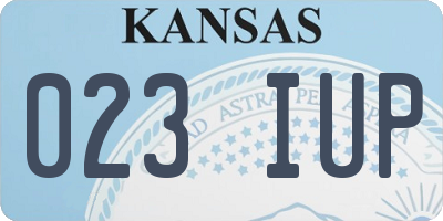 KS license plate 023IUP