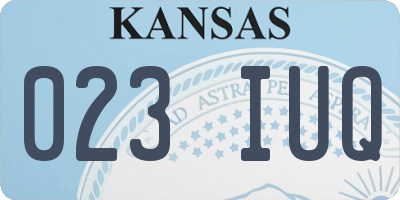 KS license plate 023IUQ