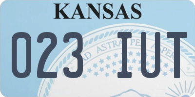 KS license plate 023IUT