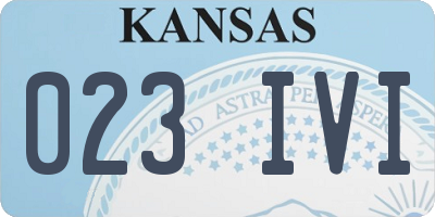 KS license plate 023IVI