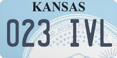 KS license plate 023IVL