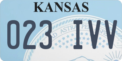 KS license plate 023IVV