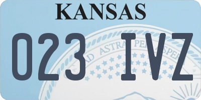 KS license plate 023IVZ