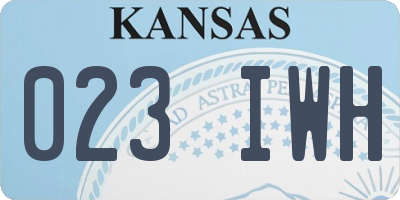 KS license plate 023IWH
