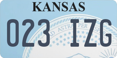 KS license plate 023IZG