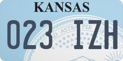 KS license plate 023IZH