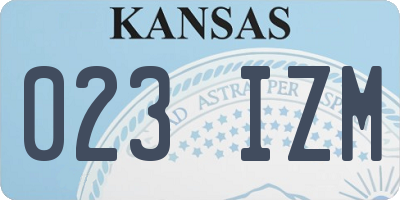 KS license plate 023IZM