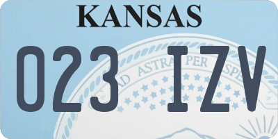 KS license plate 023IZV