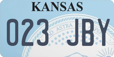 KS license plate 023JBY