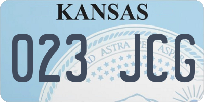 KS license plate 023JCG