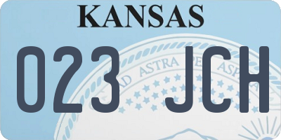 KS license plate 023JCH