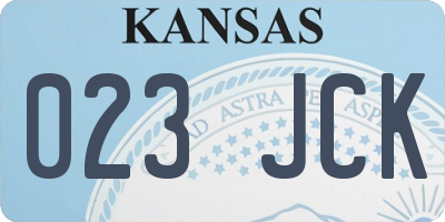 KS license plate 023JCK