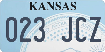 KS license plate 023JCZ