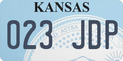 KS license plate 023JDP