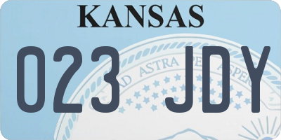 KS license plate 023JDY