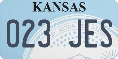 KS license plate 023JES