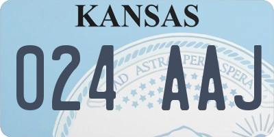 KS license plate 024AAJ