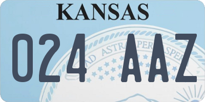 KS license plate 024AAZ