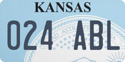 KS license plate 024ABL
