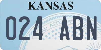 KS license plate 024ABN