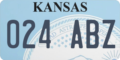 KS license plate 024ABZ