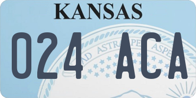 KS license plate 024ACA